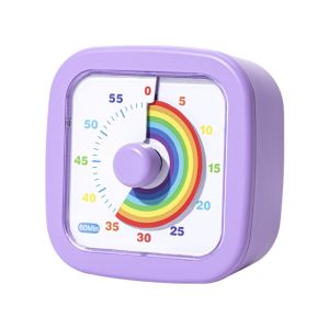 PHANT Ultra Silent Visual Timer Round/Square 60 Minutes Kitchen Timer Multifunctional Visualization Countdown Alarm Clock Time Management Tool