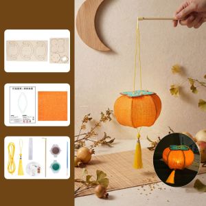 MILLICTD Fabric Fruit Mid-Autumn Festival Lantern Pear Shape Handheld Small Persimmon Lantern Cute DIY Material Bag Rabbit Handheld Lantern Festival Lamp