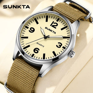LIGE Fashion Quartz Watch for Men and Women SUNKTA Band Waterproof and Luminous Nylon Strap Casual Watches +