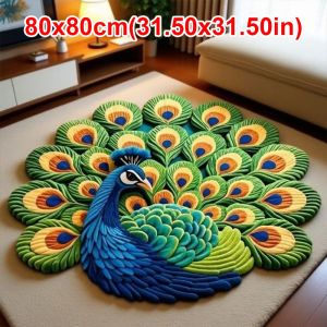 RISEDOT Special-shaped Pea Carpet Soft Non-slip Bathroom Floor Mat Portable Absorbent Blanket for Living Room Tea Table Bedside