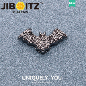 Metal jibbitz cross charm Shoe Buckle Shoe Accessories Black metal Spider Bat DIY Fashion Decorative Buckle