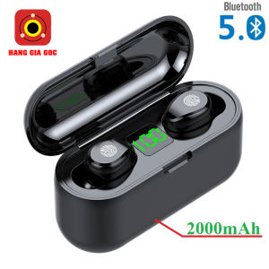 Tai nghe cảm ứng Bluetooth 5.3 thế hệ mới chống nước kèm mic tăng giảm âm lượng trên tai nghe - Hàng nhập khẩu cao cấp pro (đen)