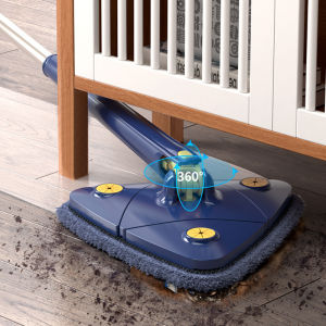 Konco ใหม่ Telescopic สามเหลี่ยม Mop 360 ° หมุนได้ปรับสามเหลี่ยมทำความสะอาด Mop Squeeze Flat Floor Mop สำหรับทำความสะอาดพื้นหน้าต่าง