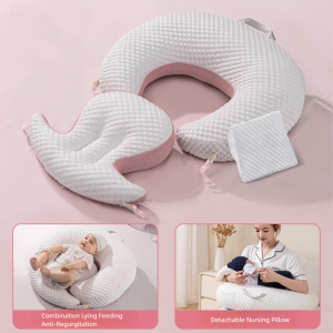 NOONOR 2-in-1 Baby Nursing Pillow Soft 15° Slope Head-up Training Pillow Multi-functional Comfortable Breastfeeding Pillow Feeding Time
