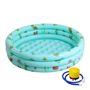 VREN Inflatable Swimming Pool Thickened Family Lounge Pool for Kids Outdoor Baby Toy Inflatable Pool FREE Electric Air Pump 100*40cm