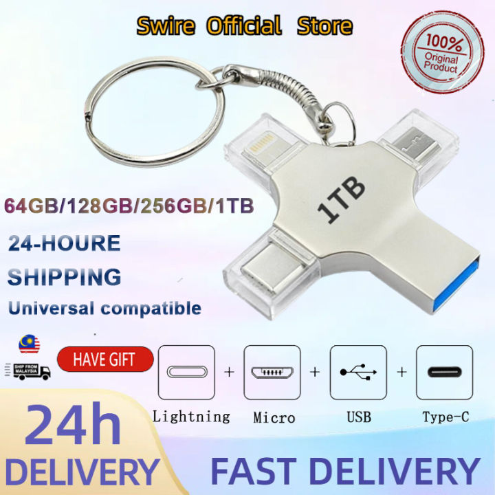 Disk 4in1 lightning flash drive USB OTG Pendrive Thumb drive TypeC