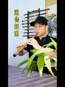 2025 Portable Entry Chinese Bamboo Flute Zero Foundation Black Bamboo Short Xiao ClassyXiao Di Chinese Ancient Style Six-Hole C Key Xiao Musical Instrument D XiaoEDKLCB C
