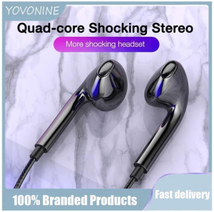 YOME หูฟังแบบมีสายพร้อมไมค์3.5มม.หูฟังสเตอริโอหูฟังเล่นเกมกีฬาดนตรีพร้อมไมค์สำหรับหูฟัง Xiaomi IPhone 11