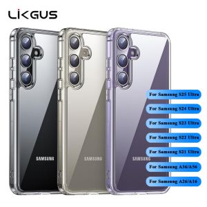 Case For Samsung A57 5G A37 5G S26 S26Plus S26Ultra S25Fe / A07 / A17 / A06 หรูหราอะคริลิค clear Hard เคสป้องกันโทรศัพท์ Crystal Clear Military-Grade Drop Protection สําหรับ Samsung Galaxy S25 Ultra S24 S23 S22 A36 A56 047