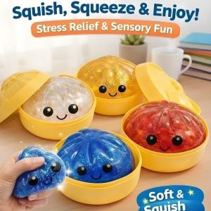 Hot Sale Glitter Dumpling Bun Simulation Flash Dumpling Pressure Ball Slow Rebound Soft Pinch Decompression Toy Office Decorat Birthday Gifts