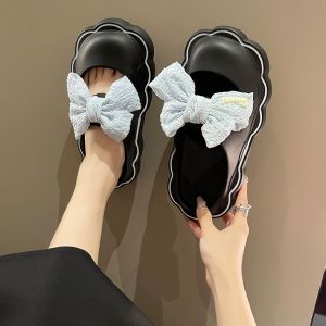 Tsion พร้อมส่ง รองเท้าแตะผู้หญิง รองเท้าแตะแฟชั่น รองเท้าแตะแบบสวม🌠 มาพร้อมกับโบว์โต ๆ  เหมาะกับฤดูร้อน สวยมากจ้า🍄