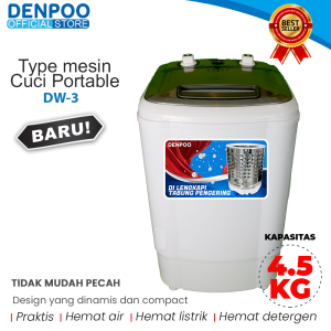 Denpoo Mesin Cuci Portable Mini DW 3 Kap 4.5 Kg