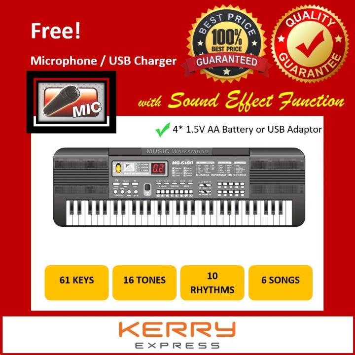 Mq 6104 Keyboad Notes.pdf MQ-6100 การันตีคุณภาพ! 61 Key Electronic Keyboard คีย์บอร์ดไฟฟ้าขนาด ...