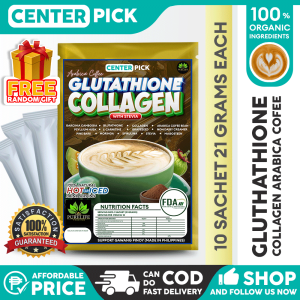 Centerpick Glutathione Collagen Coffee 10 Sachets Organic Brew Kape Stevia Blend Healthy Coffee. Grain Herbs With Arabica Coffee Bean Pinebark Mangosteen Pinebark & Grapeseed Gluta Rice Coffee.