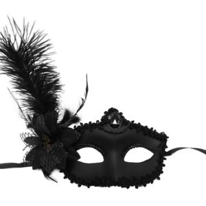 PANG8 Flower Feather Venetian Lace Diamond Eye Exquisite Bead Flower Masquerade Girl