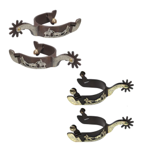 Mild Steel Horse Spur Western Cowboy Spur Mens Roping Spur with Gear Boot Decoration Horse Riding Accessories Enduring