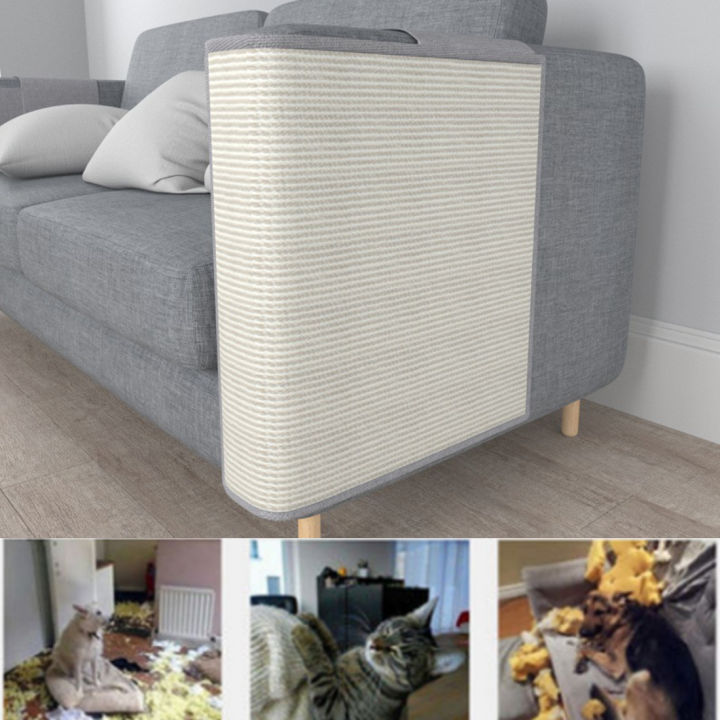 Left Cat Scratching Mat, Sisal Sofa Shield,Pet Scratch Protector and