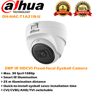 Dahua CCTV Camera HAC-B1A21N 2MP Full HD IR CCTV Security Camera Wired Bullet Camera Outdoor Waterproof Night Vision CCTV