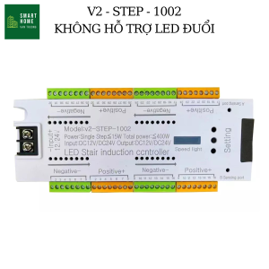 Bộ mạch LED cầu thang thông minh sáng theo bước chân điều khiển bằng điện thoại có hỗ trợ LED đuổi viền