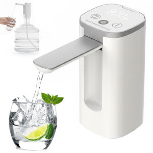 Digital Water Pump for 2-5 Gallon Water Dispenser Automatic Operation with Foldable Spout and LCD Screen for Easy Monitoring
