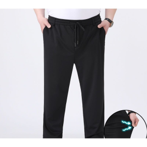 50-155KG Men Plus Size Business Casual Long Suit Pants Man Oversized Elastic Straight Thick Formal Trousers