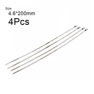 Seeko Metal Cable Zip Ties 201 Stainless Steel Multi-purpose 4.6*200mm 4Pcs/bag