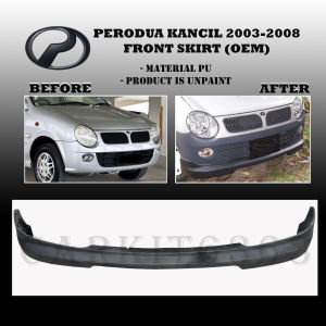 PERODUA KANCIL LAMPU BULAT 2003-2008 OEM FRONT SKIRT LIP ORIGINAL SKIRT BODYKIT (MATERIAL PU)