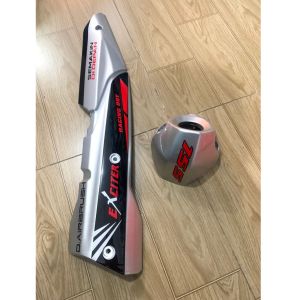 Bộ ốp pô 2 món xe Exciter 155 màu bạc tem đen