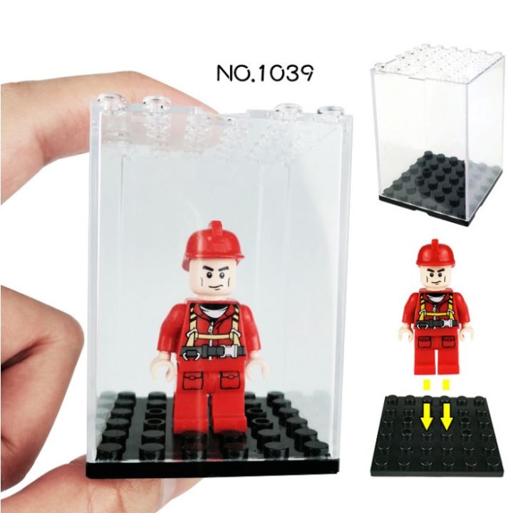 Legoing Compatible Building Blocks Minifigures Dustproof Transparent Cover Display Box Minifigure Keychain Display Case Key Ring Toy for Children Lazada PH