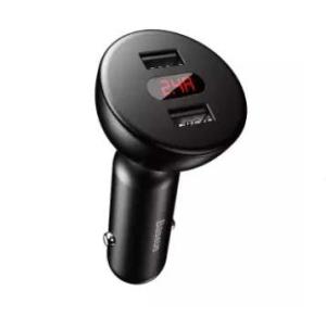 Baseus BSC - C9X1 Shake-head Digital Display Car Charger ABS PC 5V / 4.8A