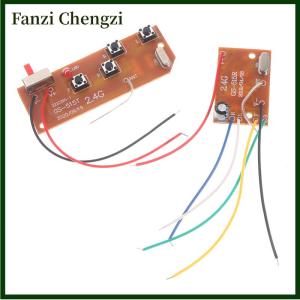 Fanzi 2.4G 4CH RC Remote Control 27MHz Circuit PCB Transmitter Receiver Board with Antenna Radio for RC Car Truck