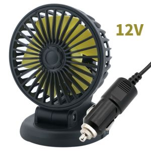 Quạt mini trên xe hơi đế xoay 360 độ quạt siêu mạnh