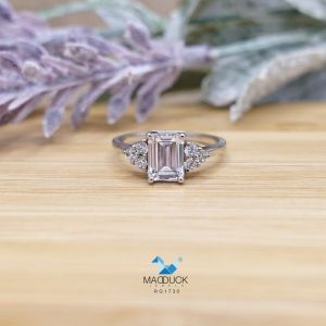 MadDuckJewels RG1730 แหวนเงินแท้925 เพชร CZ ชุบโรเดียม