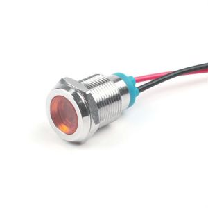 STVML สีเขียว/สีขาว พร้อมสาย กันน้ำกันน้ำได้ โลหะสำหรับตกแต่ง 3โวลต์6โวลต์12โวลต์24โวลต์ 110โวลต์220โวลต์ ไฟแสดงสถานะ ตัวบ่งชี้โลหะ LED ไฟสัญญาณ ไฟแสดงสถานะ6มม.