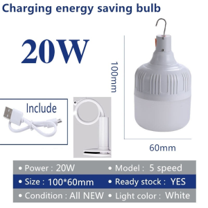 【Preferred】Charging Energy Saving Bulb Night Market Stall Lights with Flexible Bracket Waterproof