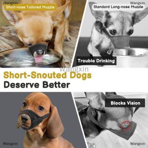 [COD] Wangxin ปากกระบอกปืนตาข่ายสำหรับสุนัขจมูกสั้นและสุนัขขนาดเล็กขนาดกลางป้องกันการกัดมุ่งเน้นไปที่สุนัข brachycephalic เช่นชิวาวาปอมเมอเรเนียน