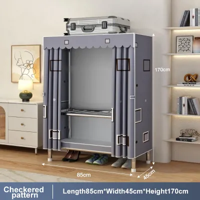 Large 26mm Alloy Steel Wardrobe 500kg Capacity Heavy Duty Bedroom Clothing Storage Cabinet Reinforced Closet Organizer