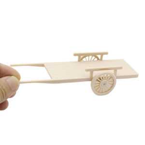 QUANSEN 1 12 Dollhouse Simulation Wooden Assembled Cart Model Dollhouse Farm Tool Decoration Micro Scene Ornaments Pretend Play Toys