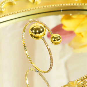 Sequito tính khí nữ dây đeo tay có thể điều chỉnh độ dài Micro Pave sáng bóng AAA Zircon Lập Phương Vàng mạ bạc tiệc khiêu vũ trang sức đeo cổ tay B368