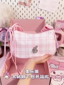 ZGO Sanrio Bag Cinnamoroll Bag For Woman Shoulder With Sling Bag Girls Lady New Year Gift 25007N