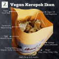 Vegan Vegetarian Keropok Ikan Seaweed Snack Fish Cracker Gluten Free Healthy Food No MSG. 