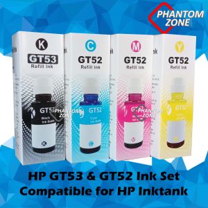 Compatible Ink Bottle for HP GT53 / GT52 – Black Dye-Based 90ml