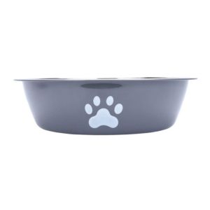 Stainless Steel Dog Bowl Non-slip Non-rust Dog Food Bowls Drinkers Pet Feeder Bowl Cat Paw Pattern Pet Feeders Bilayer Cat Feeding Bowl For Puppy Cats