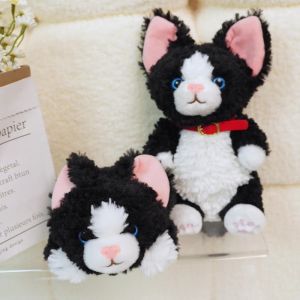 MOIRA รูปสัตว์ จี้ตุ๊กตาแมวหยิก แผ่นรองข้อมือ ฟูฟ่อง ของเล่นพวงกุญแจแมวขนฟู จี้กระเป๋าเป้ ความสะดวกสบาย ตุ๊กตาแมวขนฟูเยอรมัน ของตกแต่งบ้าน