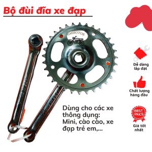ĐÙI XE ĐẠP VUÔNG MẠ Bộ đùi đĩa vuông xe đạp 32 răng - cho xe đạp mini - xe đạp thường