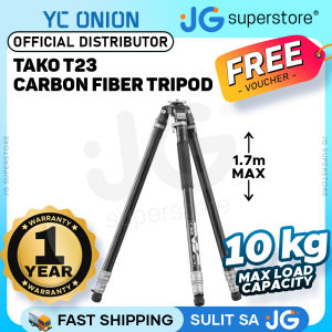 YC ONION TAKO T23 Carbon Fiber Tripod with GH38 Gimbal Head Overhead Rig BC44 & BF44 Ball Head 1/4" Arri Locating Thread One-Step Release System Lower Shooting Angle Up to 82° for Photo / Video Tripod DSLR Mirrorless Camera | TPC177 | JG Superstore