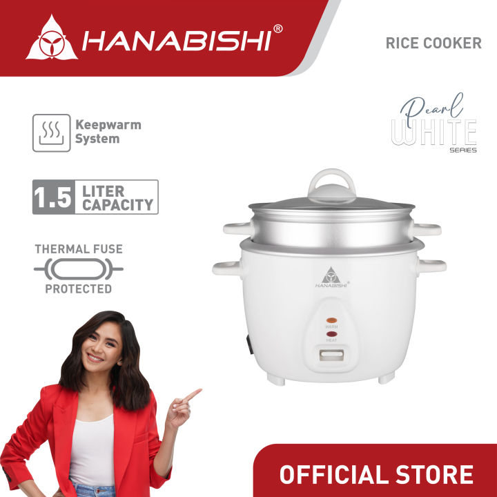 Hanabishi Pearl White Rice cookers in 4 sizes Lazada PH
