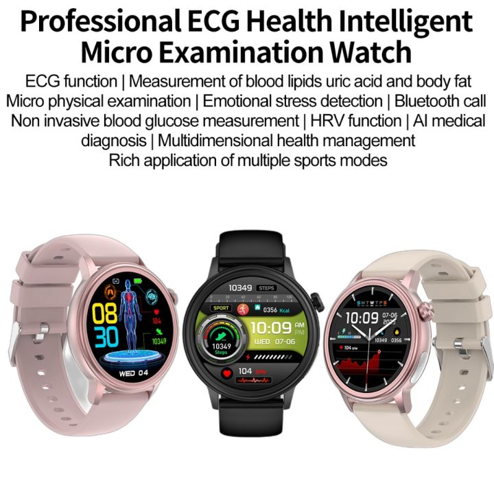 Non-Invasive Blood Glucose Blood Lipid Uric Acid Smart Watch ECG Body ...