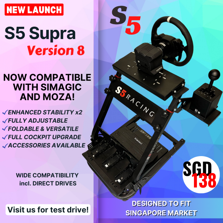 Duty free goods S5 Supra Racing Simulator Wheelstand for Moza Simagic ...