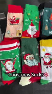 Winter Cartoon Christmas Socks Cute Japanese Style Reindeer Womens Mid-Calf Socks